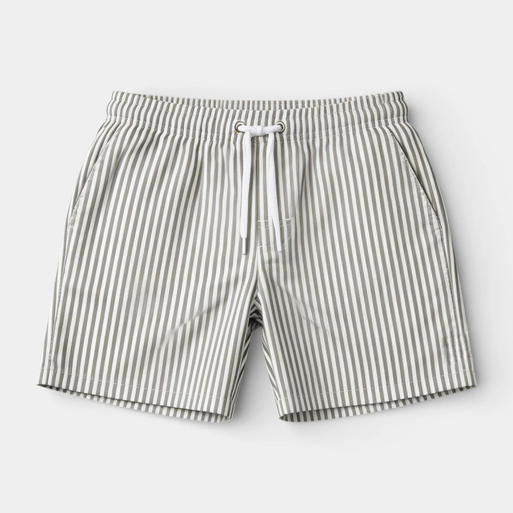 Striped Drawstring Shorts Elastic Waist Relaxed Fit for Men
