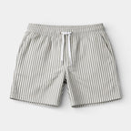 Striped Drawstring Shorts Elastic Waist Relaxed Fit for Men