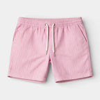 Striped Drawstring Shorts Elastic Waist Relaxed Fit for Men