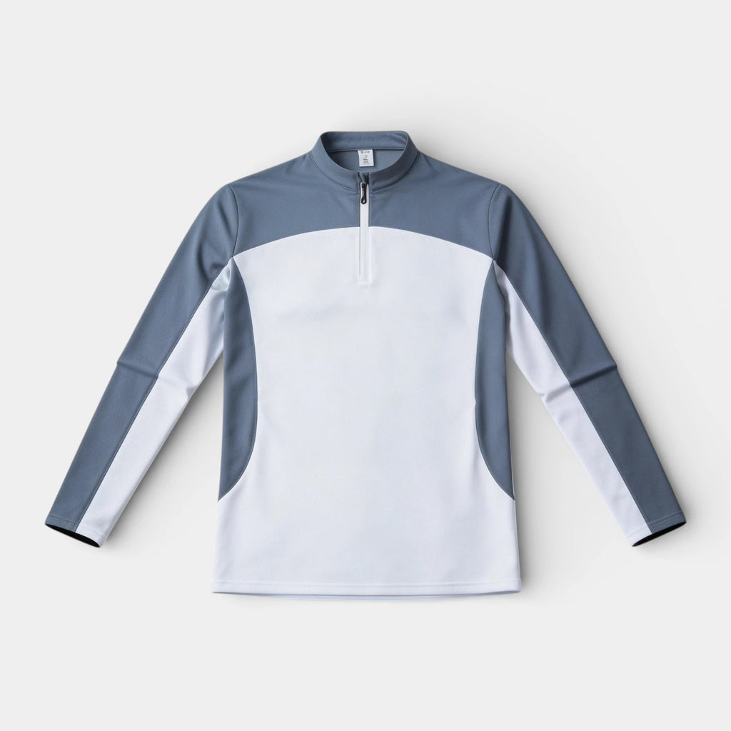 Quarter-Zip Pullover Stand Collar Regular Fit for Men