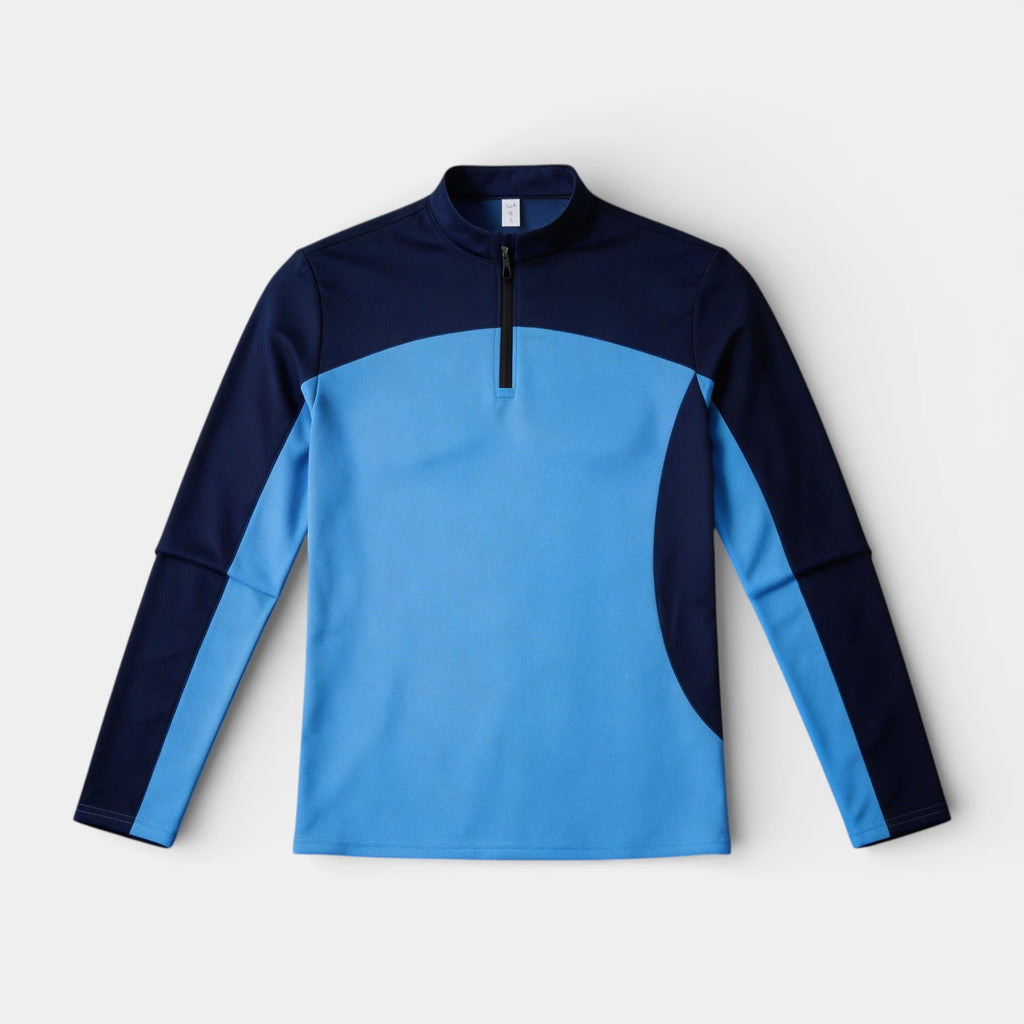 Quarter-Zip Pullover Stand Collar Regular Fit for Men