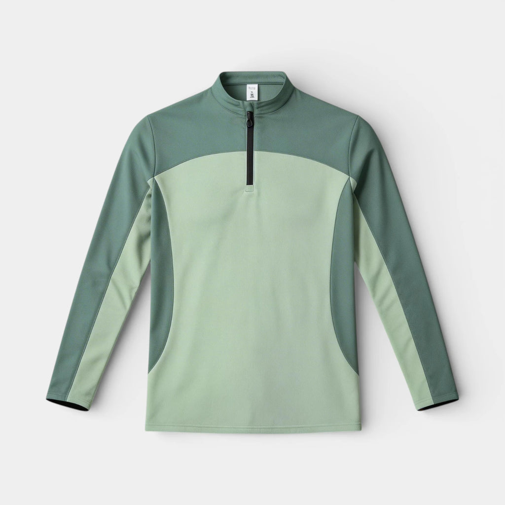 Quarter-Zip Pullover Stand Collar Regular Fit for Men