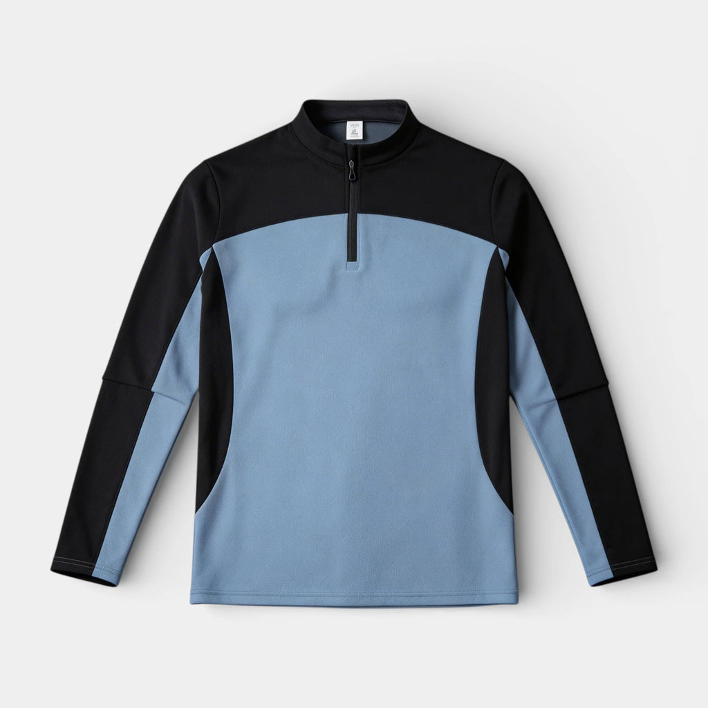 Quarter-Zip Pullover Stand Collar Regular Fit for Men