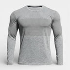 Textured Panel Crew Neck Shirt Regular Fit for Men