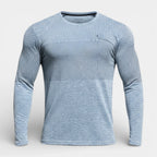 Textured Panel Crew Neck Shirt Regular Fit for Men