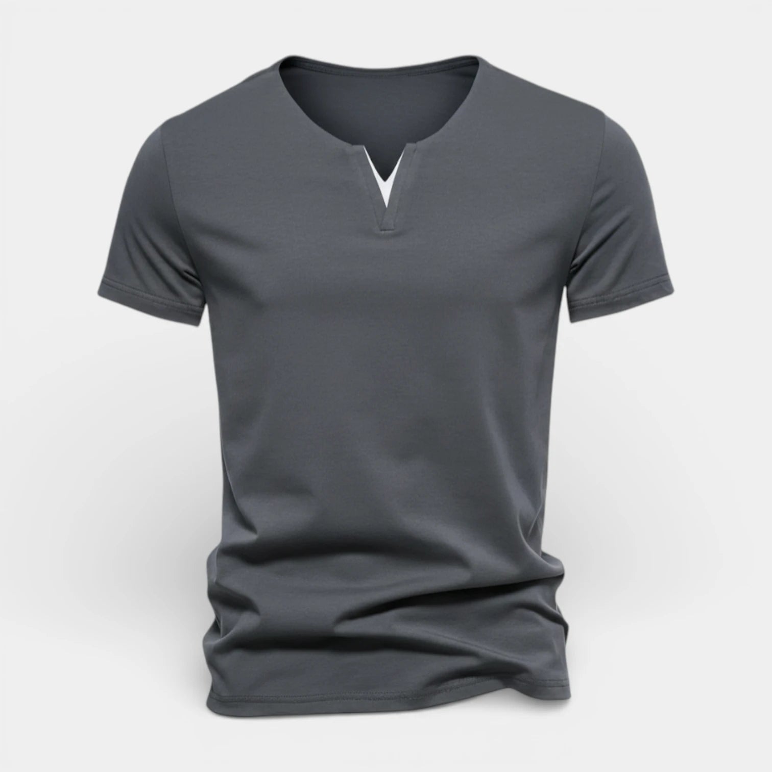 V-Notch Neck Short Sleeve T-Shirt Regular Fit for Men