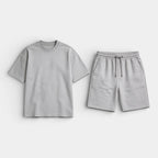 Short Sleeve Crew Neck Tee and Shorts Lounge Set for Men