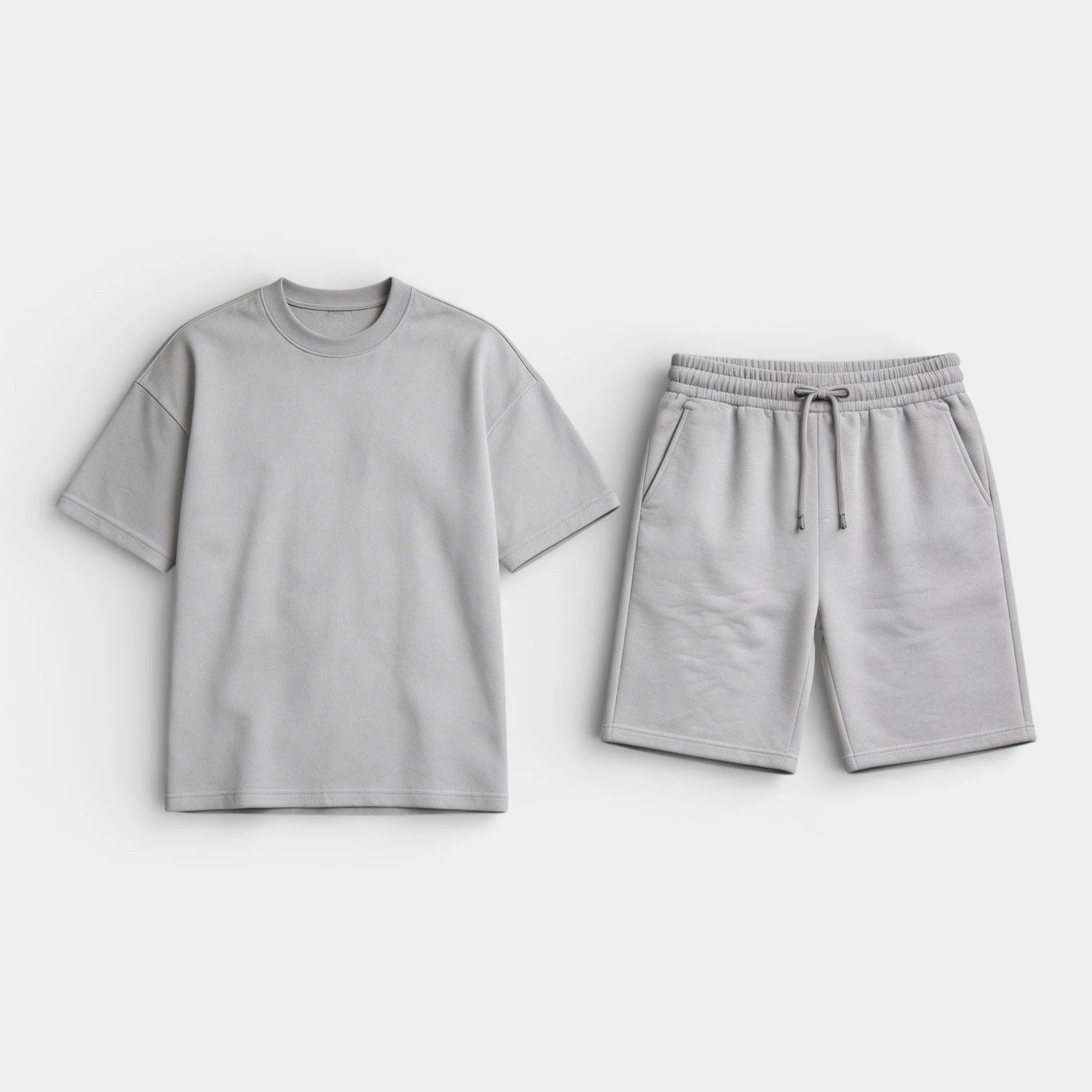 Short Sleeve Crew Neck Tee and Shorts Lounge Set for Men