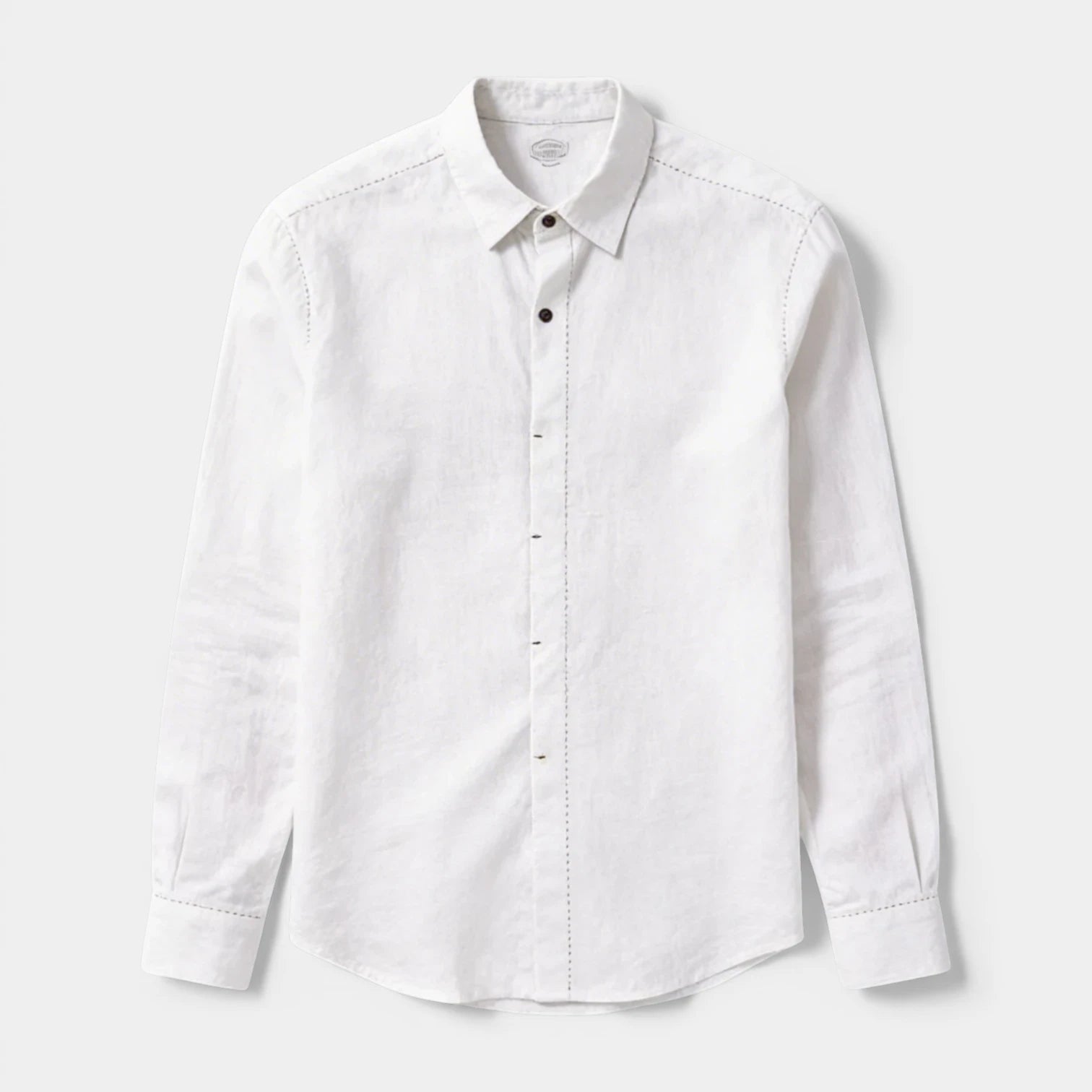 Textured Button-Up Shirt Spread Collar for Men