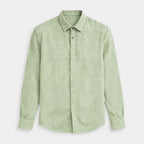 Textured Button-Up Shirt Spread Collar for Men