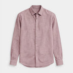 Textured Button-Up Shirt Spread Collar for Men