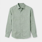Textured Button-Up Shirt Spread Collar for Men