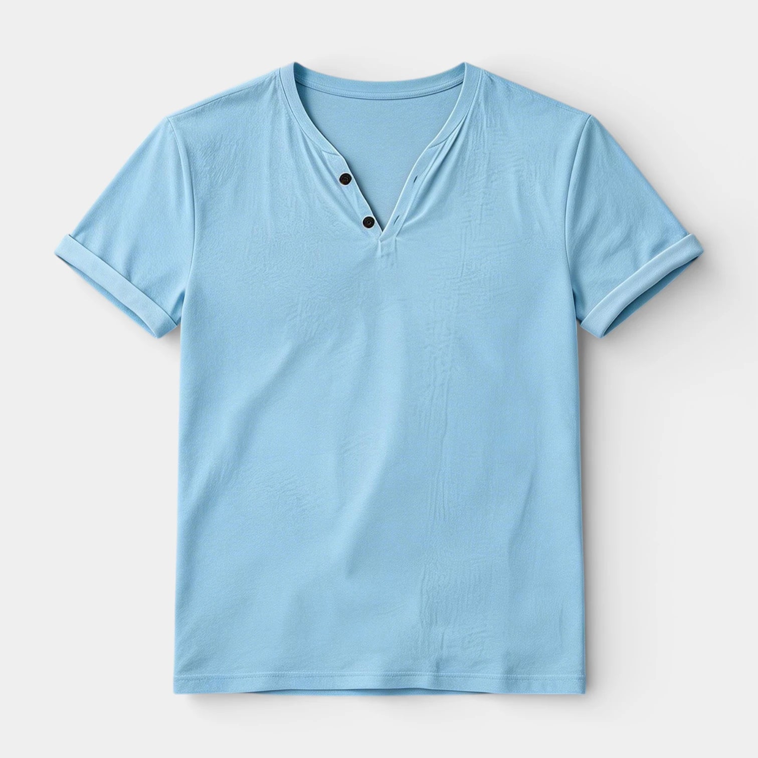 Henley T-Shirt Short Sleeve Regular Fit for Men