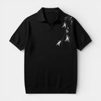 Short Sleeve Knit Polo Shirt Collared for Men
