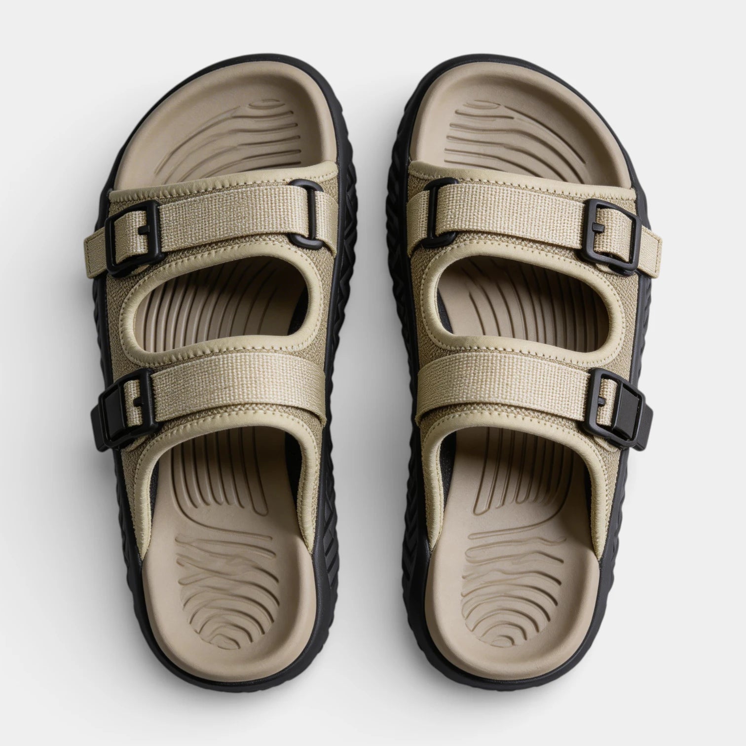 Sport Sandals Dual Buckle Adjustable Strap Open Toe for Men