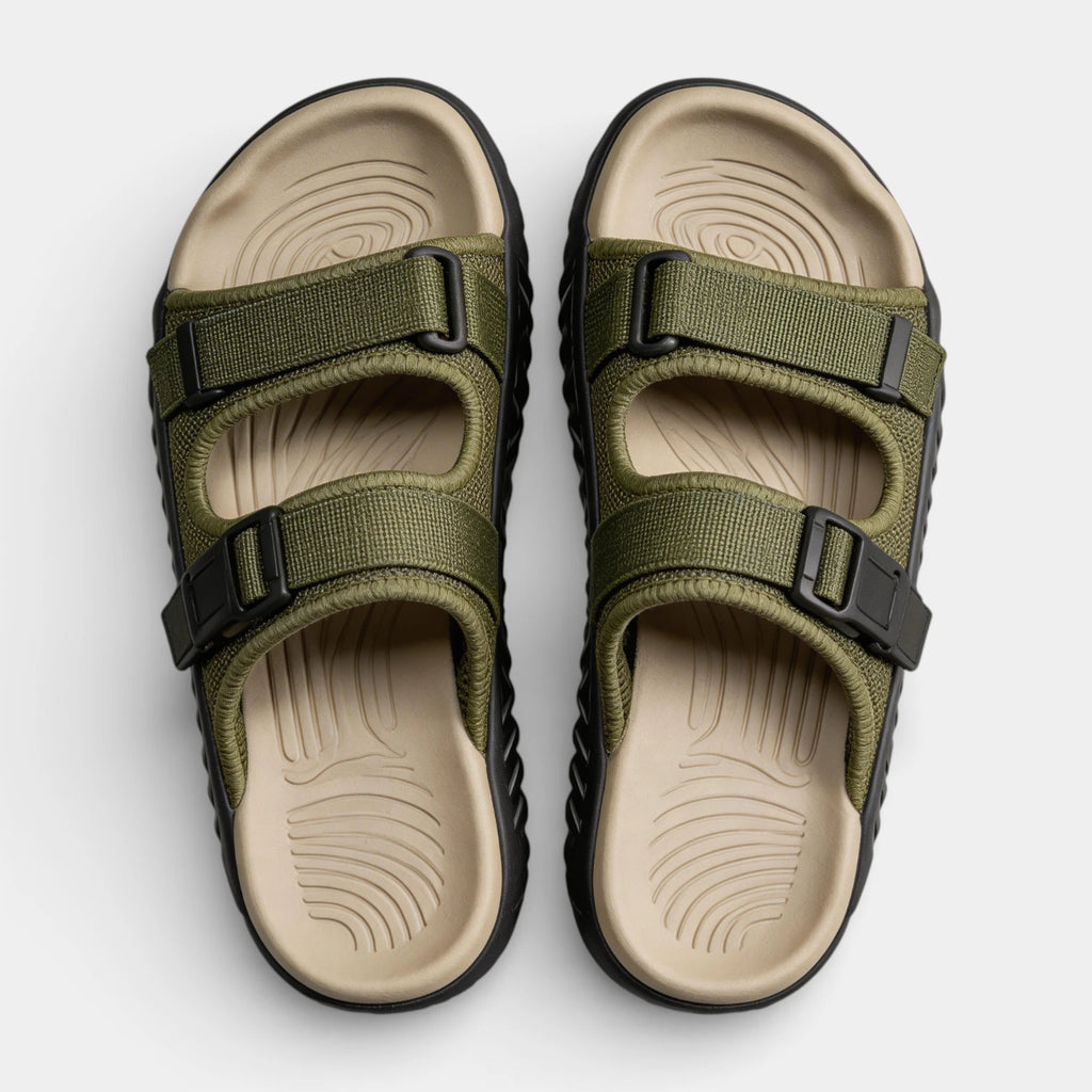 Sport Sandals Dual Buckle Adjustable Strap Open Toe for Men
