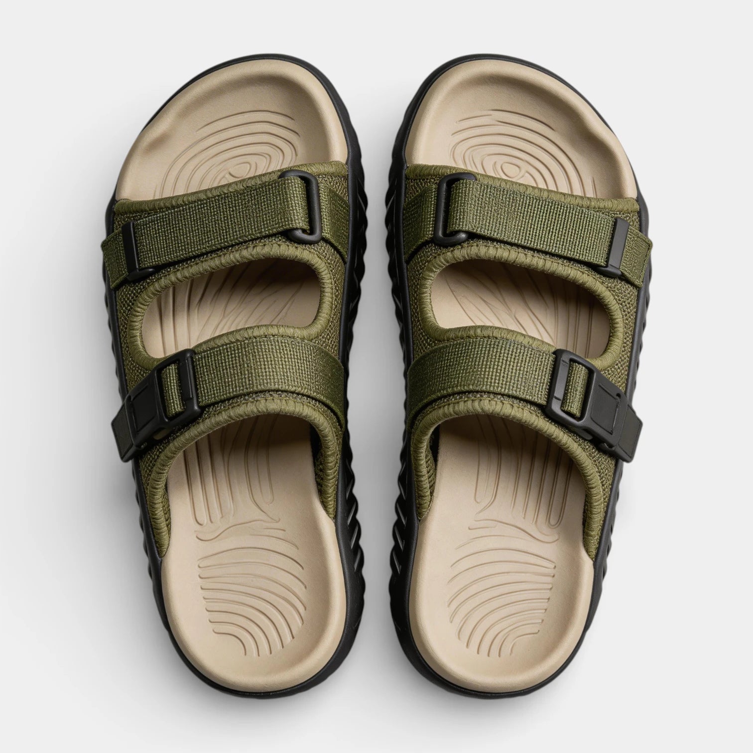 Sport Sandals Dual Buckle Adjustable Strap Open Toe for Men