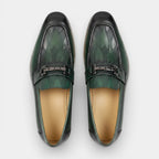 Slip-On Loafers Metal Bit Detail Patterned Upper for Men