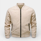 Geometric Pattern Zip-Up Bomber Jacket Regular Fit for Men
