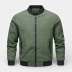 Geometric Pattern Zip-Up Bomber Jacket Regular Fit for Men