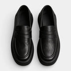 Round Toe Slip-On Penny Loafers for Men