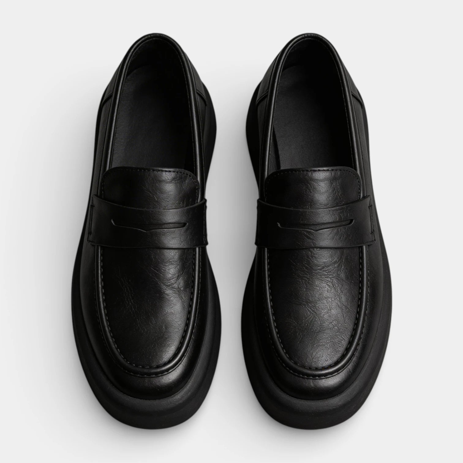 Round Toe Slip-On Penny Loafers for Men