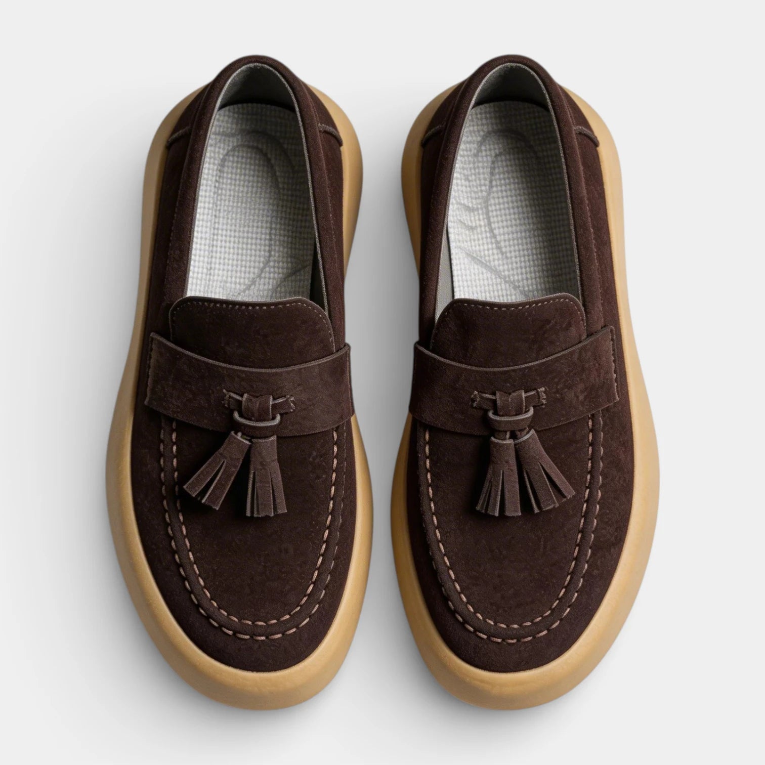 Tassel Penny Loafers Thick Sole Slip-On for Men