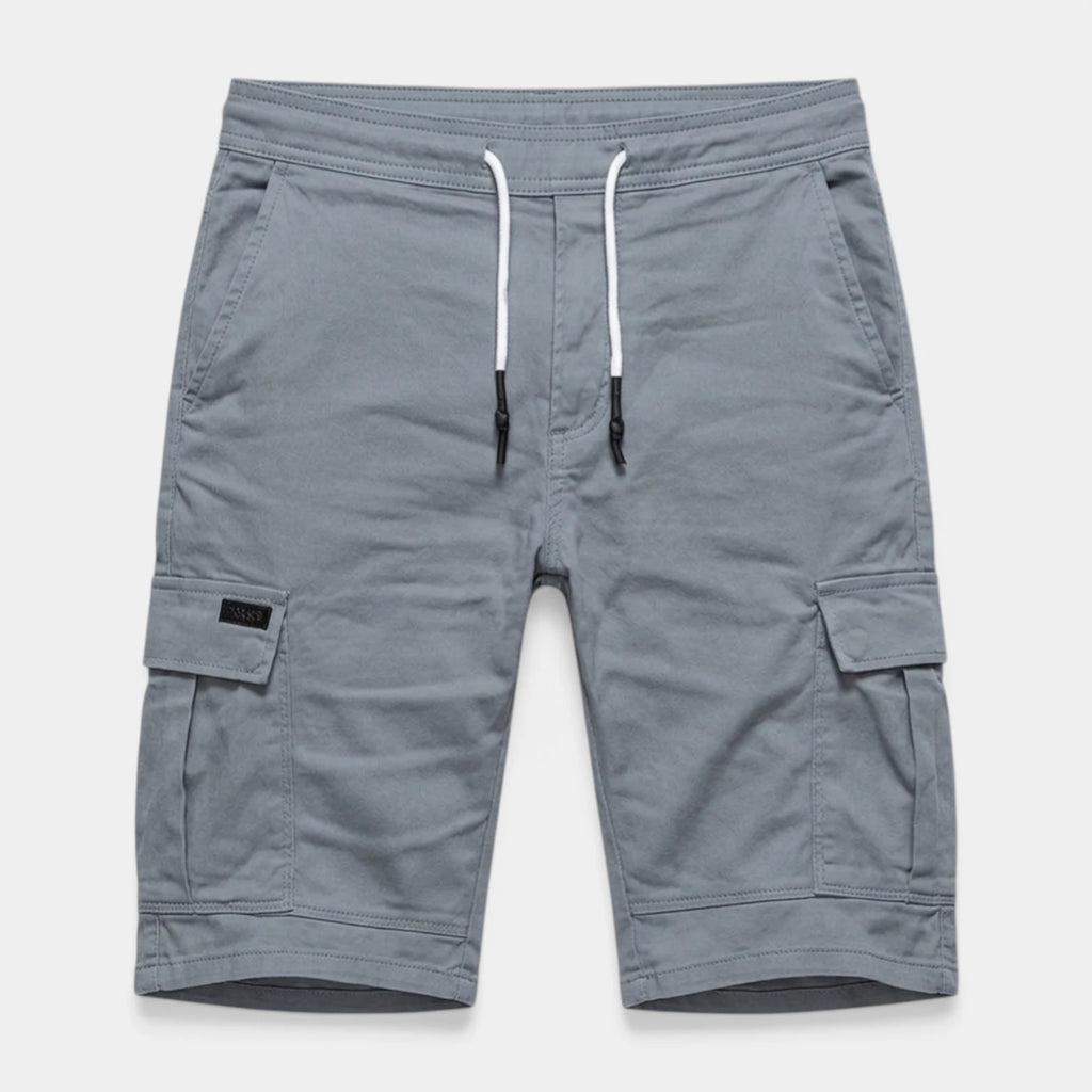 Cargo Shorts Twin Flap Pockets Drawstring Waist for Men