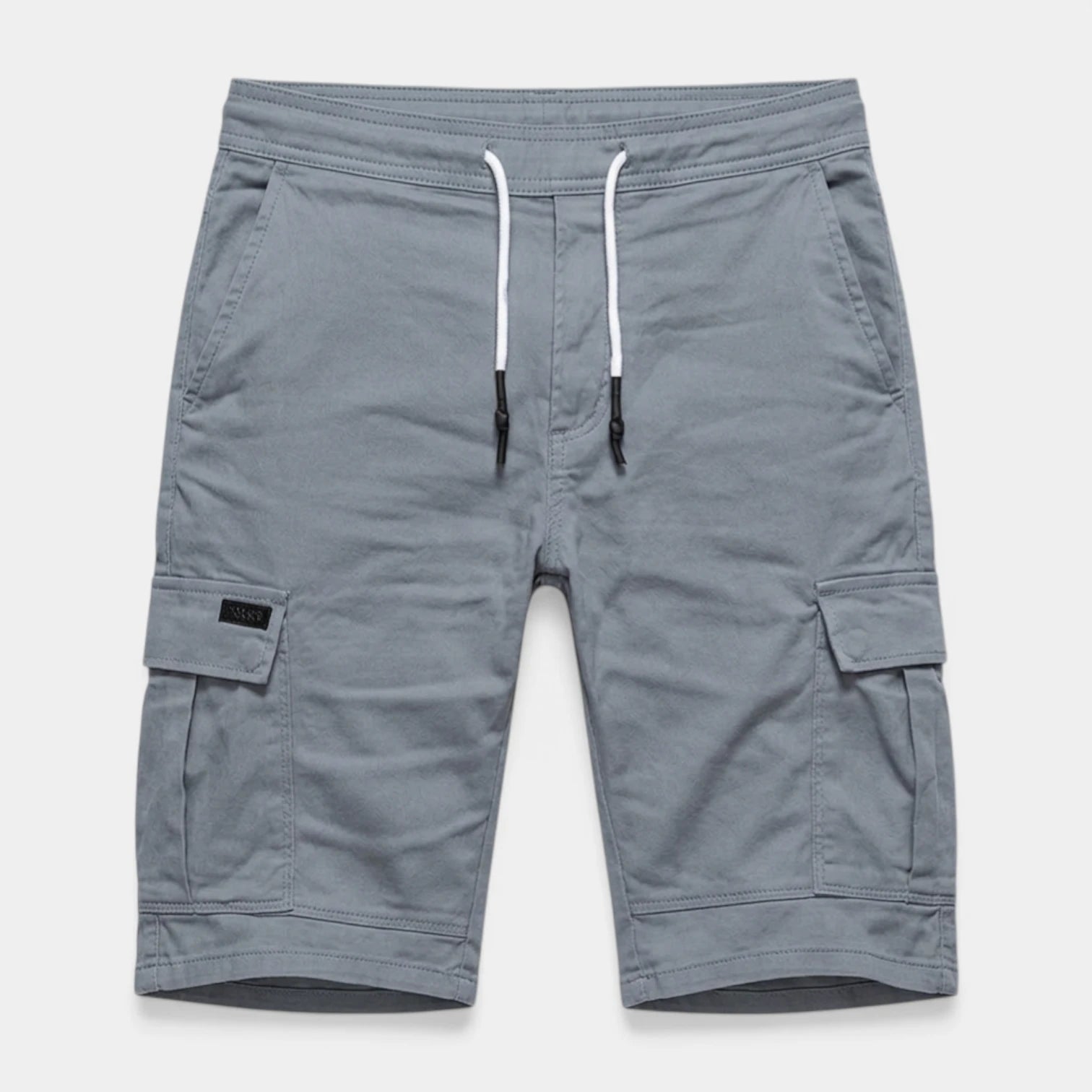 Cargo Shorts Twin Flap Pockets Drawstring Waist for Men