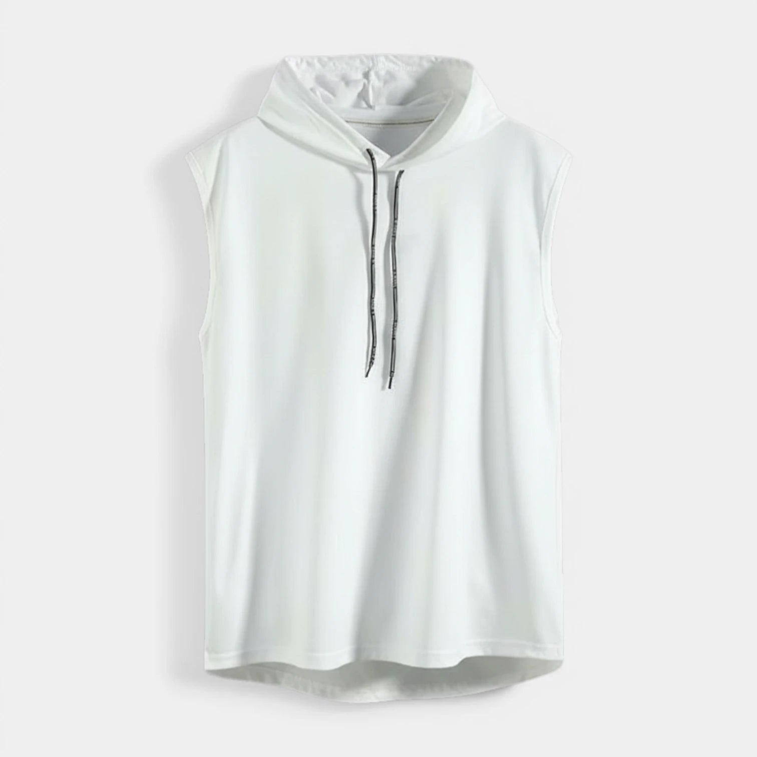 Sleeveless Drawstring Hooded Pullover Relaxed Fit for Men