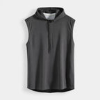 Sleeveless Drawstring Hooded Pullover Relaxed Fit for Men