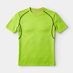 Crew Neck Athletic T-Shirt Contrast Panel for Men