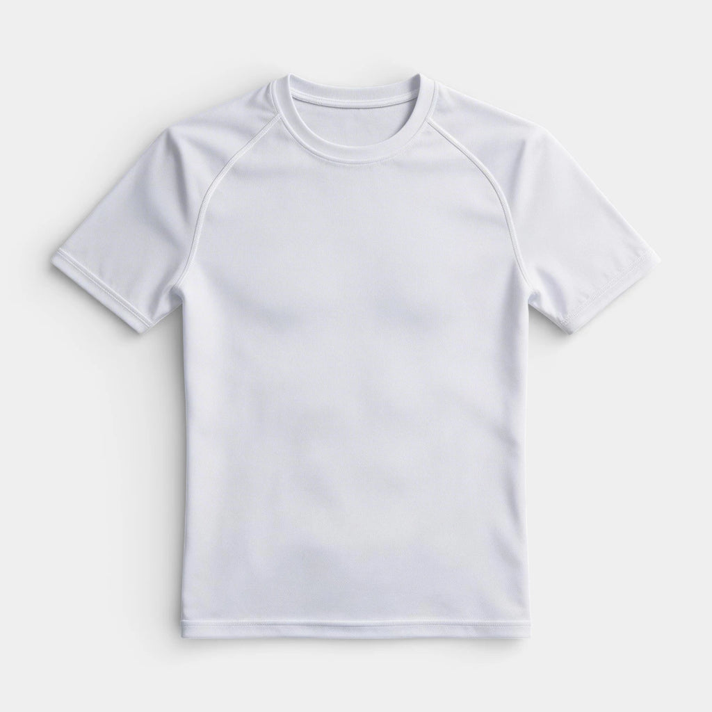 Crew Neck Athletic T-Shirt Contrast Panel for Men