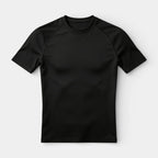 Crew Neck Athletic T-Shirt Contrast Panel for Men