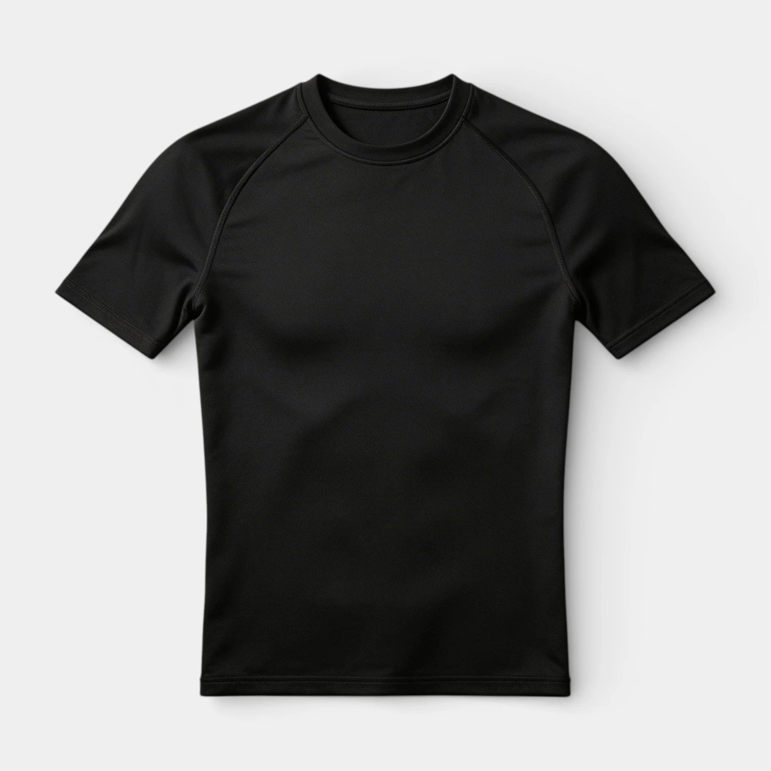 Crew Neck Athletic T-Shirt Contrast Panel for Men