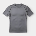 Crew Neck Athletic T-Shirt Contrast Panel for Men