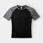Crew Neck Athletic T-Shirt Contrast Panel for Men