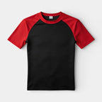 Crew Neck Athletic T-Shirt Contrast Panel for Men