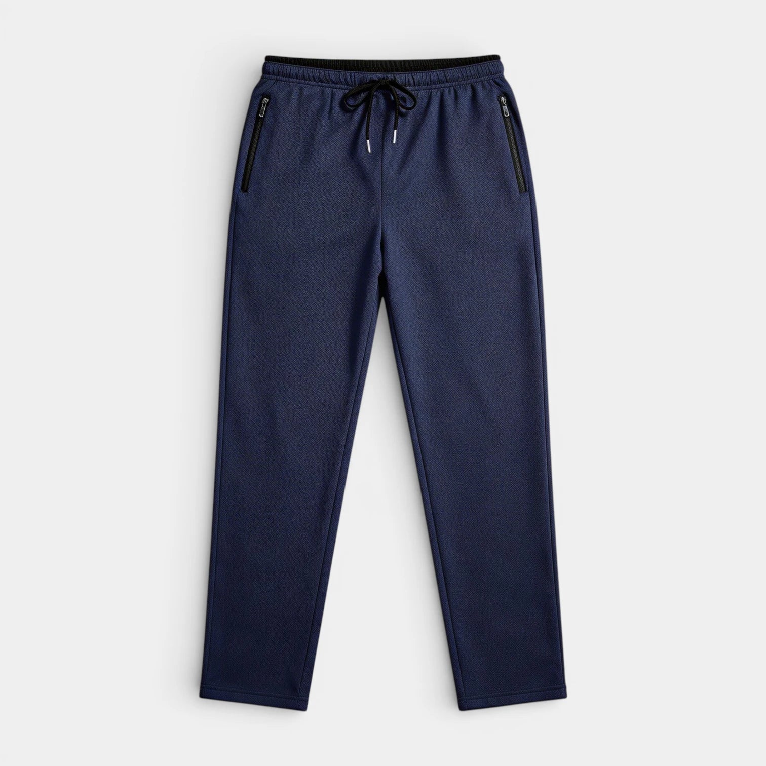 Athletic Drawstring Tapered Pants Zip Pockets for Men