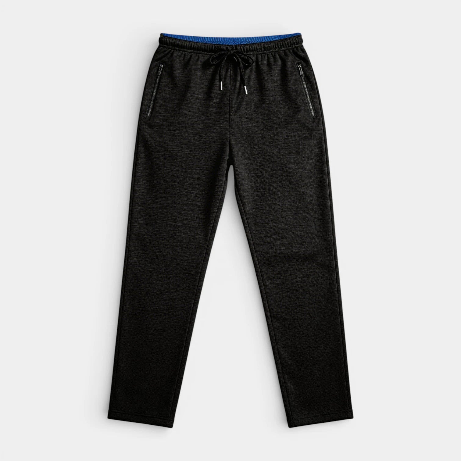 Athletic Drawstring Tapered Pants Zip Pockets for Men