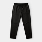 Athletic Drawstring Tapered Pants Zip Pockets for Men