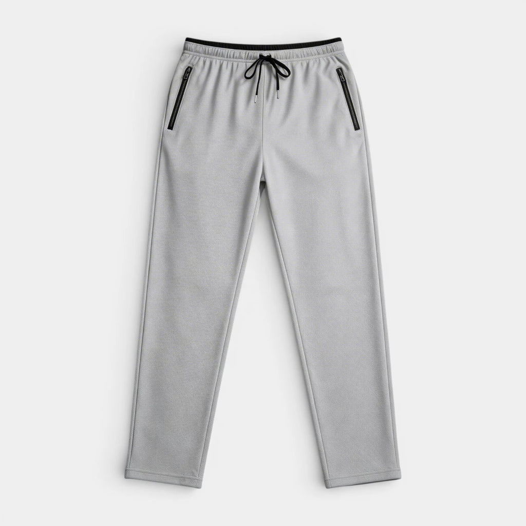 Athletic Drawstring Tapered Pants Zip Pockets for Men