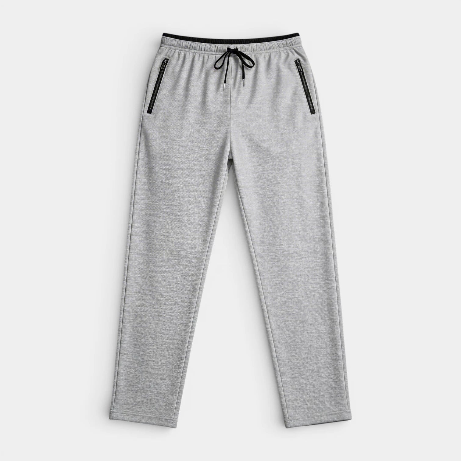 Athletic Drawstring Tapered Pants Zip Pockets for Men