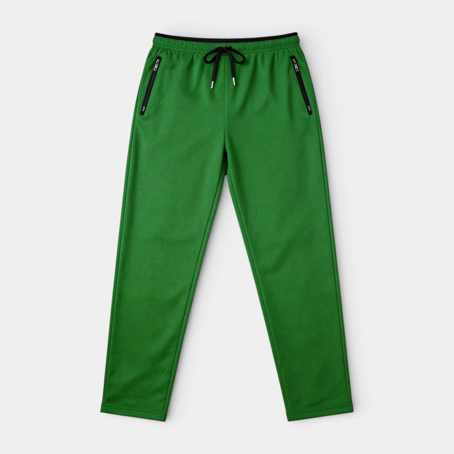 Athletic Drawstring Tapered Pants Zip Pockets for Men