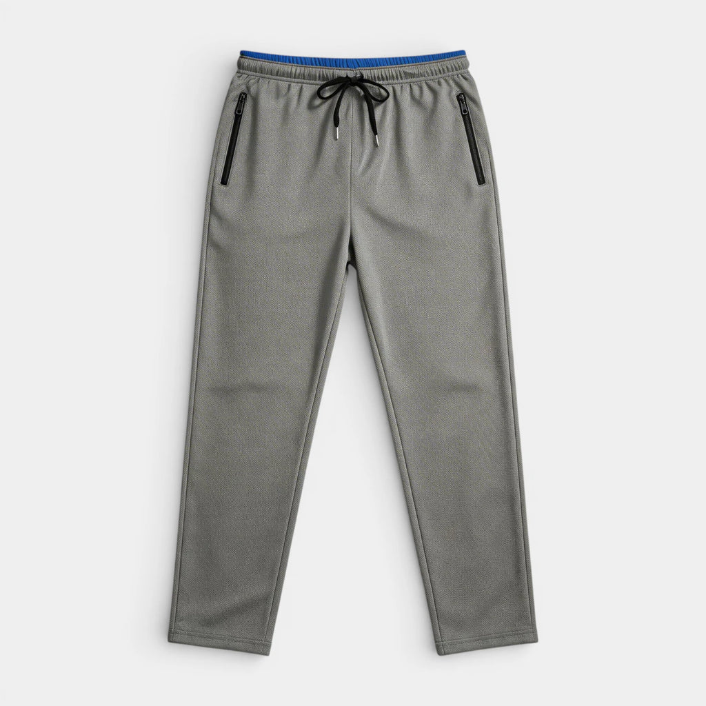 Athletic Drawstring Tapered Pants Zip Pockets for Men