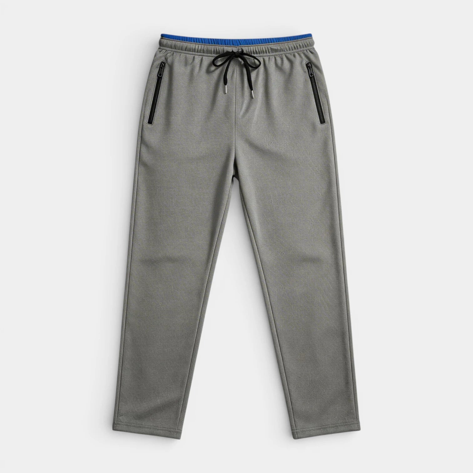 Athletic Drawstring Tapered Pants Zip Pockets for Men