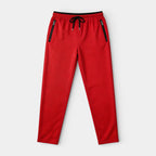 Athletic Drawstring Tapered Pants Zip Pockets for Men