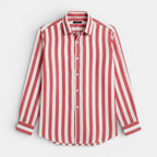 Striped Button-Up Shirt Long Sleeve Regular Fit for Men