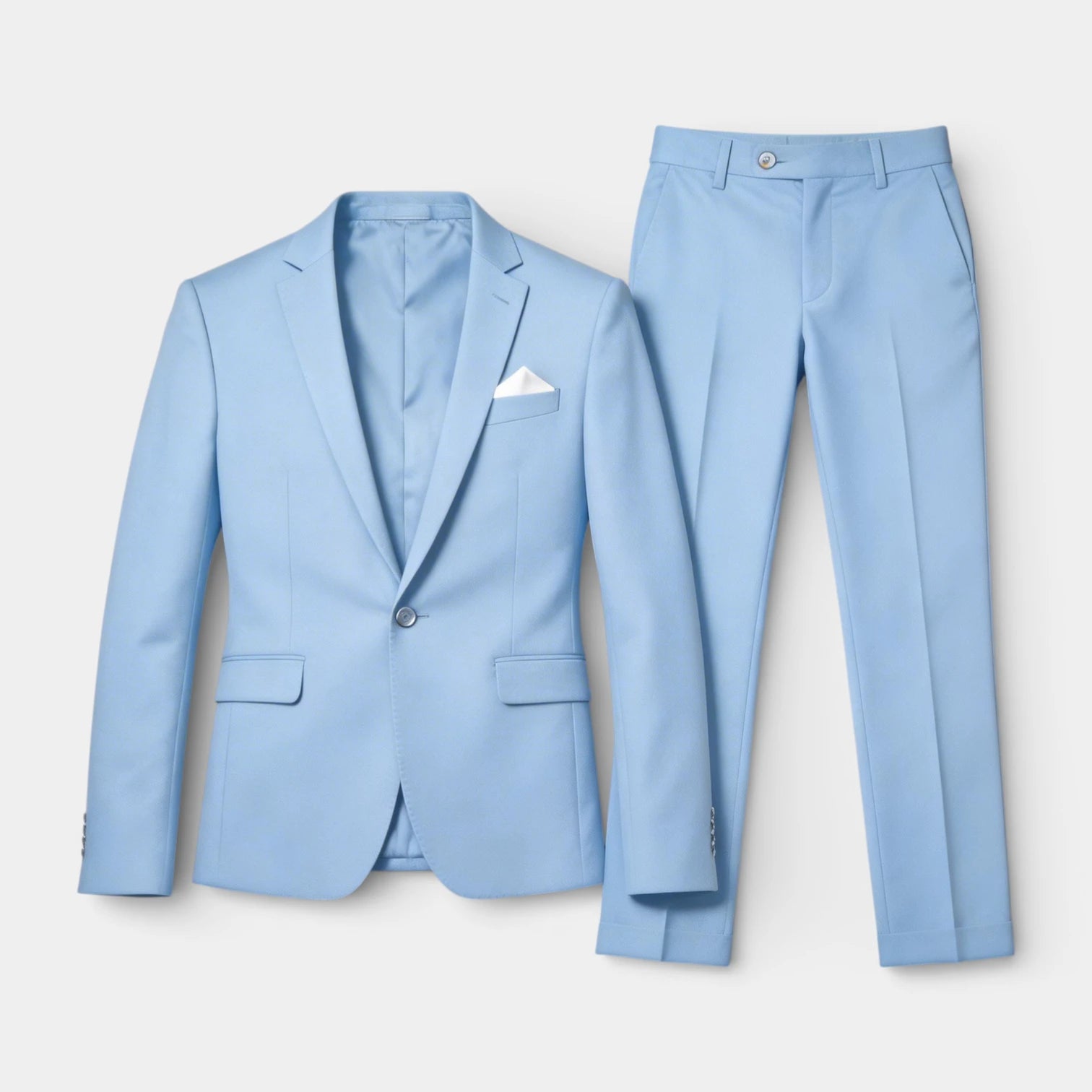 Single Button Blazer Tailored Trousers Suit Set for Men