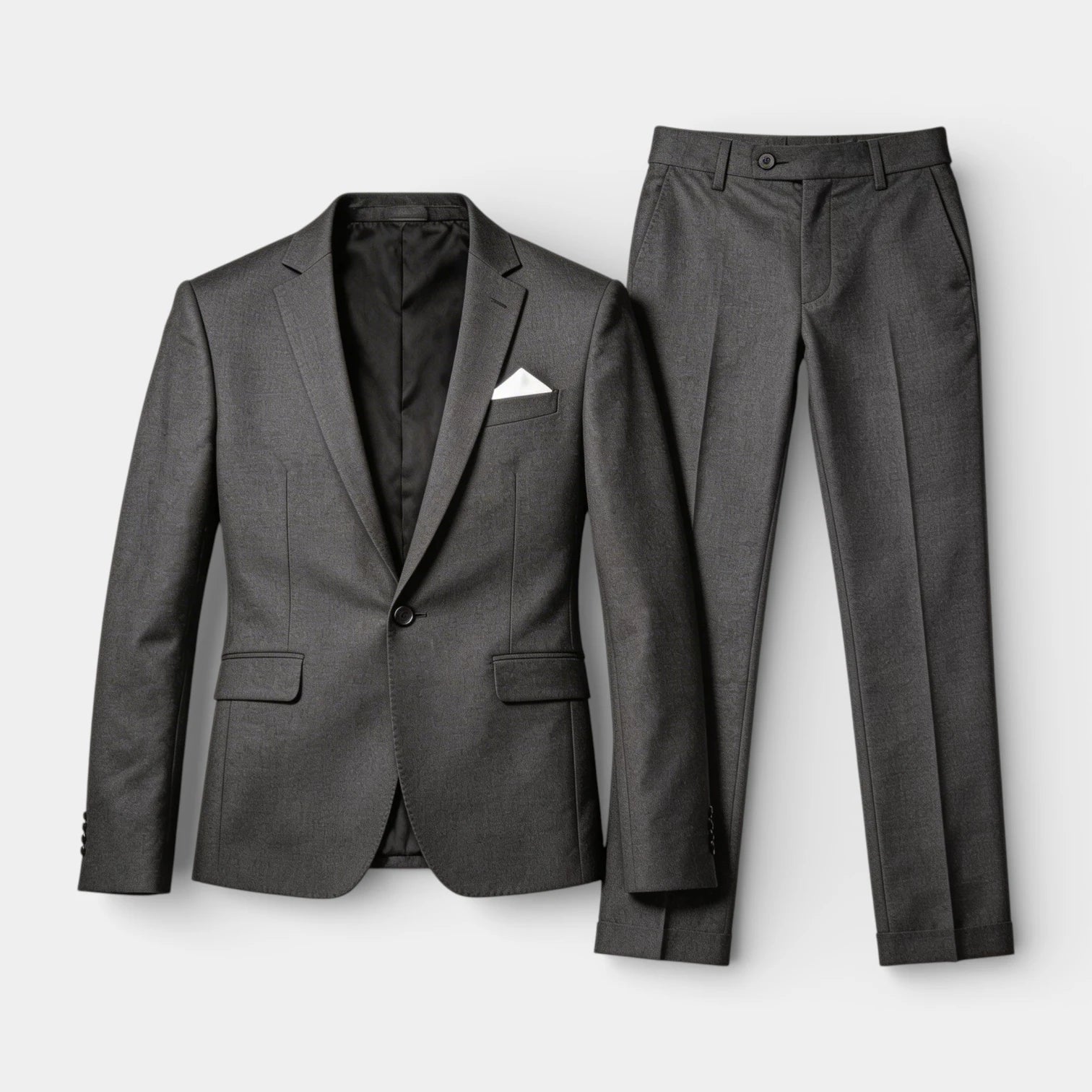 Single Button Blazer Tailored Trousers Suit Set for Men
